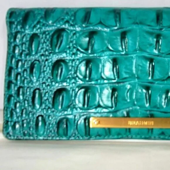 Brahmin Teal Shoulder Bag and Wallet Set - Picture 12 of 15